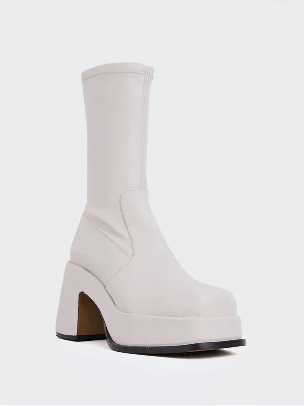 L’Intervalle White Platform Heeled Boots EU 37